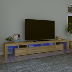 Vidaxl TV skříňka s LED osvětlením dub sonoma
