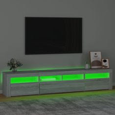 Vidaxl TV skříňka s LED osvětlením šedá sonoma