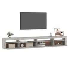 Vidaxl TV skříňka s LED osvětlením betonově šedá 270 x 35 x 40 cm