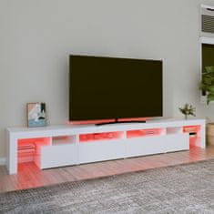 Greatstore TV skříňka s LED osvětlením bílá 280x36,5x40 cm