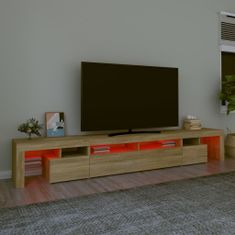 Vidaxl TV skříňka s LED osvětlením dub sonoma