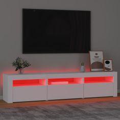 Greatstore TV skříňka s LED osvětlením bílá 180 x 35 x 40 cm