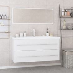 Greatstore Sada koupelnového nábytku bílá kompozitní dřevo