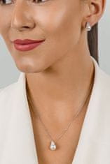 Brilio Silver Nadčasová sada šperků s pravými perlami SET228W (náušnice, náhrdelník)