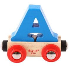 Bigjigs Toys Bigjigs Rail Vagónek dřevěné vláčkodráhy - Písmeno A