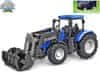 traktor modrý s předním nakladačem volný chod 27 cm