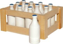 Legler small foot Bedýnka s 12 sklenicemi mléka