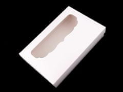 Kraftika 10ks bílá papírová krabice s průhledem, krabičky