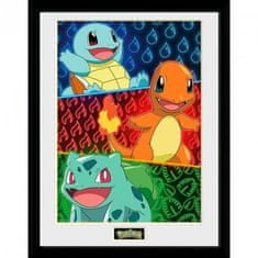 GB eye Pokémon Zarámovaný plakát - Starters