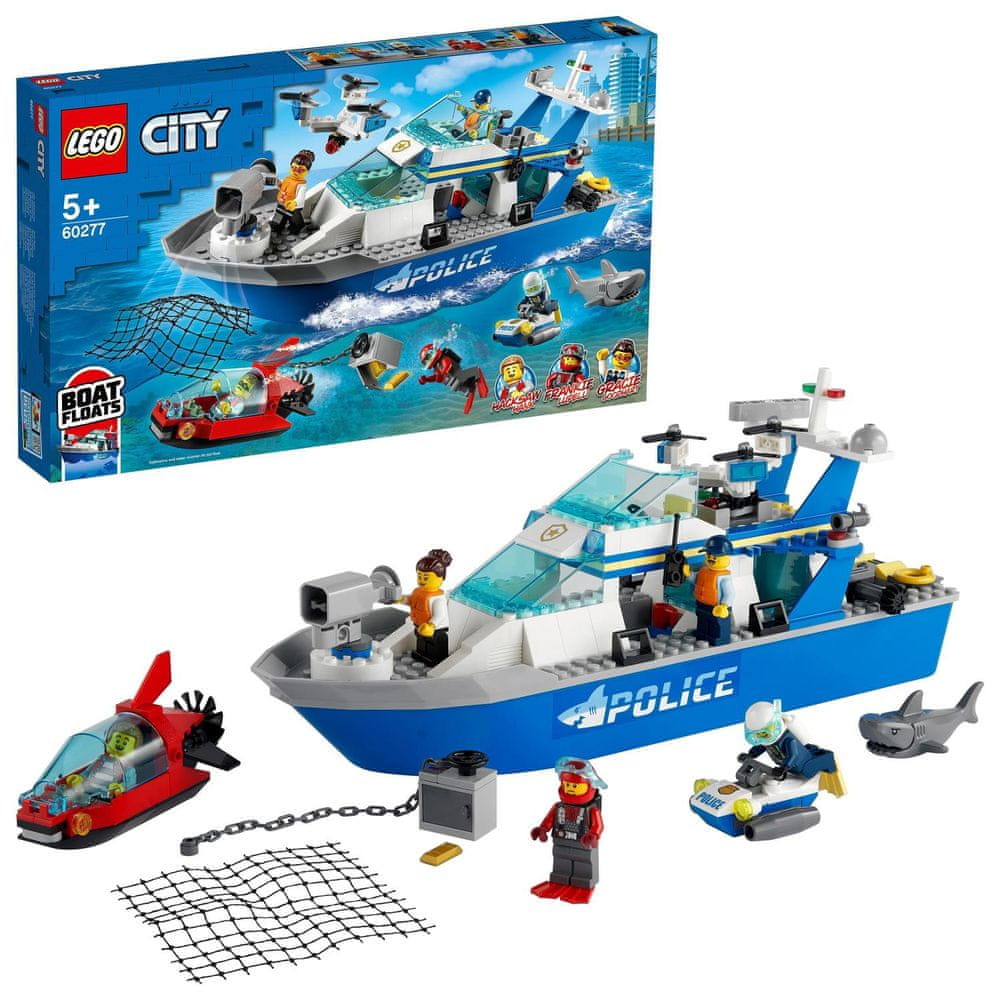 LEGO City Police 60277 Policejní hlídková loď - zánovní