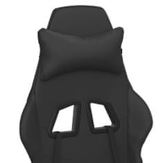 shumee Herní židle s podnožkou černá umělá kůže
