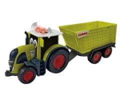 Happy People Traktor s přívěsem CLAAS KIDS AXION 870 + CARGOS 750