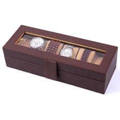 Northix Stylový box na hodinky – 6 slotů na hodinky 