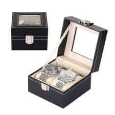 Northix Luxusní Watch Box - 2 sloty na hodinky 