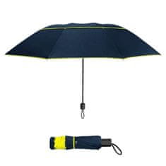 Northix Větruodolný deštník, 130 cm - Modrý 