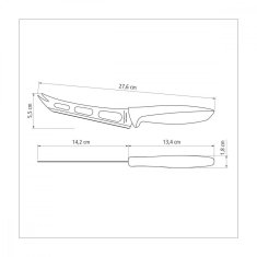 Tramontina Plenus kuchyňský nůž na sýr 15cm černá