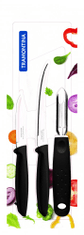 Tramontina PLENUS 3ks sada (nůž na ovoce, na rajčata, škrabka)