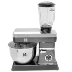 Northix Stojanový mixér, Kuchyňský stroj 1200W, 6,5 litrů - stříbrný 