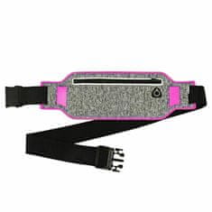 Northix Běžecký pás s mobilní přihrádkou - šedá a růžová 