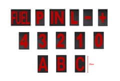 SEFIS tabulky abecedy a čísel k pitboardu červená