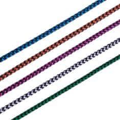 Northix 1m tkaný 3,5mm pomocný kabel - modrý 