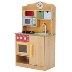 Teamson Dřevěná Kuchyňka Burlywood Pro Děti Na Hraní S 5 Doplňky Td-11708A
