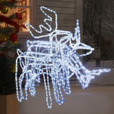 shumee 3dílná sada vánočních sobů se studenými bílými LED