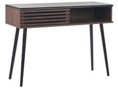 Beliani Konzolový stolek tmavé dřevo PERTH