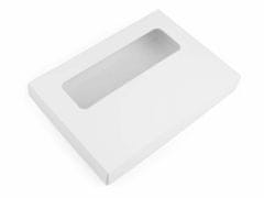 Kraftika 10ks bílá papírová krabice s průhledem, krabičky