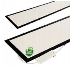 Berge LED panel povrchový - 30x120 - 50W - černý - neutrální bílý
