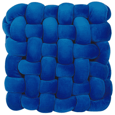 Beliani Dekorativní polštář uzel 30 x 30 cm modrý SIRALI