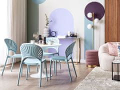 Beliani Sada 4 jídelních židlí modré OSTIA