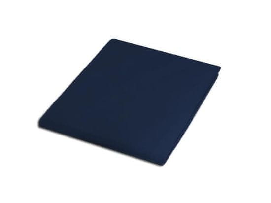 Darymex Bavlněné saténové prostěradlo bez gumičky 200x220 tmavě modré