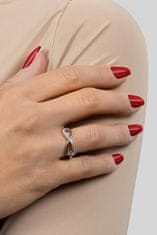 Brilio Silver Moderní stříbrný prsten Nekonečno RI052W (Obvod 50 mm)