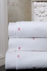 Soft Cotton Soft Cotton Malý ručník MICRO LOVE 32x50 cm Bílá / červené srdíčka