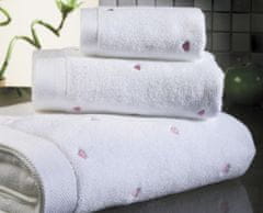 Soft Cotton Soft Cotton Malý ručník MICRO LOVE 32x50 cm Bílá / červené srdíčka