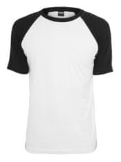Urban Classics Pánské dvoubarevné tričko Raglan černo-bílé XXL
