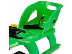 Prosperplast Zelené saně BULLET CONTROL se sedačkou a pásy
