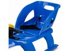 Prosperplast Modré saně BULLET CONTROL se sedačkou a pásy