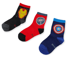 EUROSWAN Chlapecké vysoké ponožky Avengers 3 ks 27–30 Vícebarevná