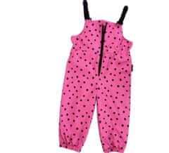 ROCKINO Dětské oteplovačky s laclem vzor 8796, velikost 98 - růžové puntík