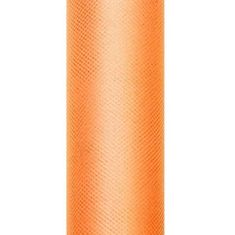 Paris Dekorace Tyl v roli, oranžová, šířka 15 cm, návin 9 m
