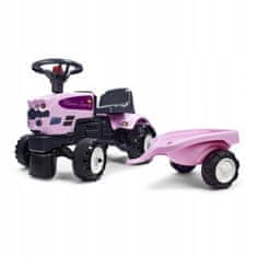 Falk FALK FALK Baby princezna Růžový traktor s přenosem