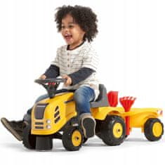Falk FALK FALK Baby Komatsu Žlutý traktor s přívěsem