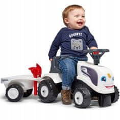 Falk FALK FALK White Valtra Dětský traktor s přívěsem