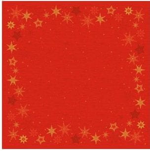 Duni Ubrus vánoční Silk Red star