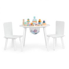 EcoToys Dětský stůl s židlemi I bílý