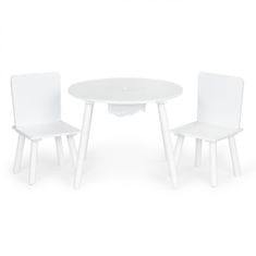 EcoToys Dětský stůl s židlemi I bílý