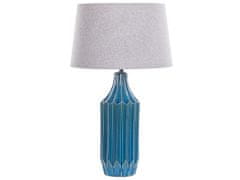Beliani Keramická stolní lampa modrá ABAVA