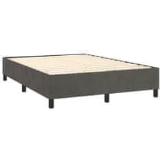 Greatstore Box spring postel s matrací a LED tmavě šedá 140x190 cm samet